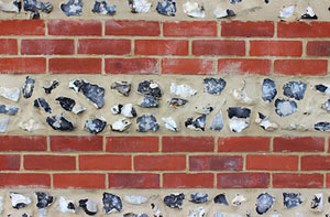 Brick and Flint Wall Cleobury Mortimer